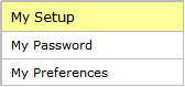 Navigation bar on TA Corp webpage.