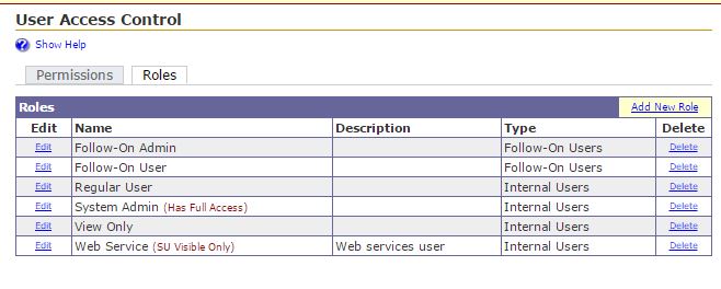 Roles tab