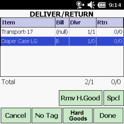 Adding Hard Goods at Delivery